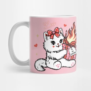 Leo Sassy Valentines Kitty Mug